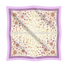 Kerchief Flower Pattern Silk Chiffon Screen Printed Kerchief